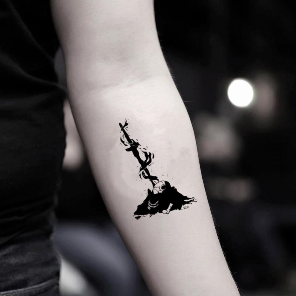Dark Souls Bonfire Temporary Tattoo Sticker OhMyTat