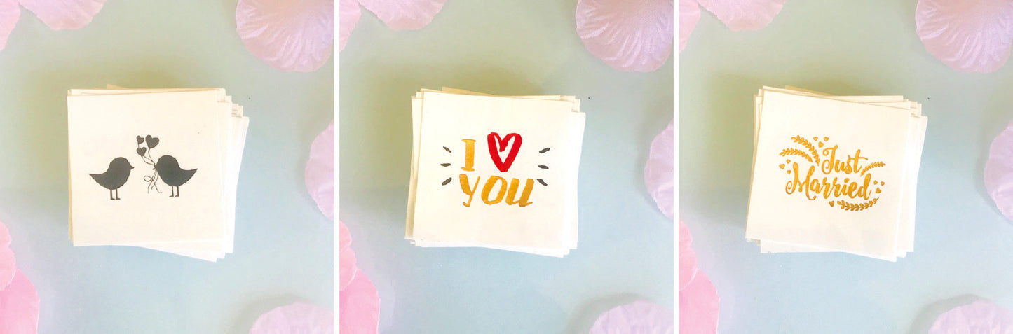 OhMyTat - Wedding Metallic Rose Gold Silver Color Flash Temporary Tattoo Sticker Booth Corner Package