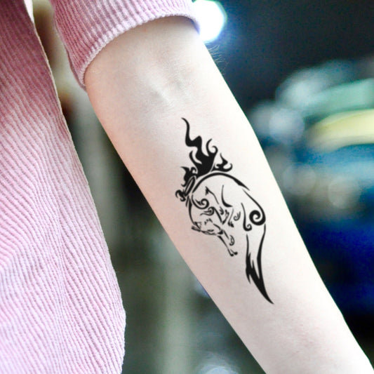 fake medium amaterasu animal temporary tattoo sticker design idea on inner arm