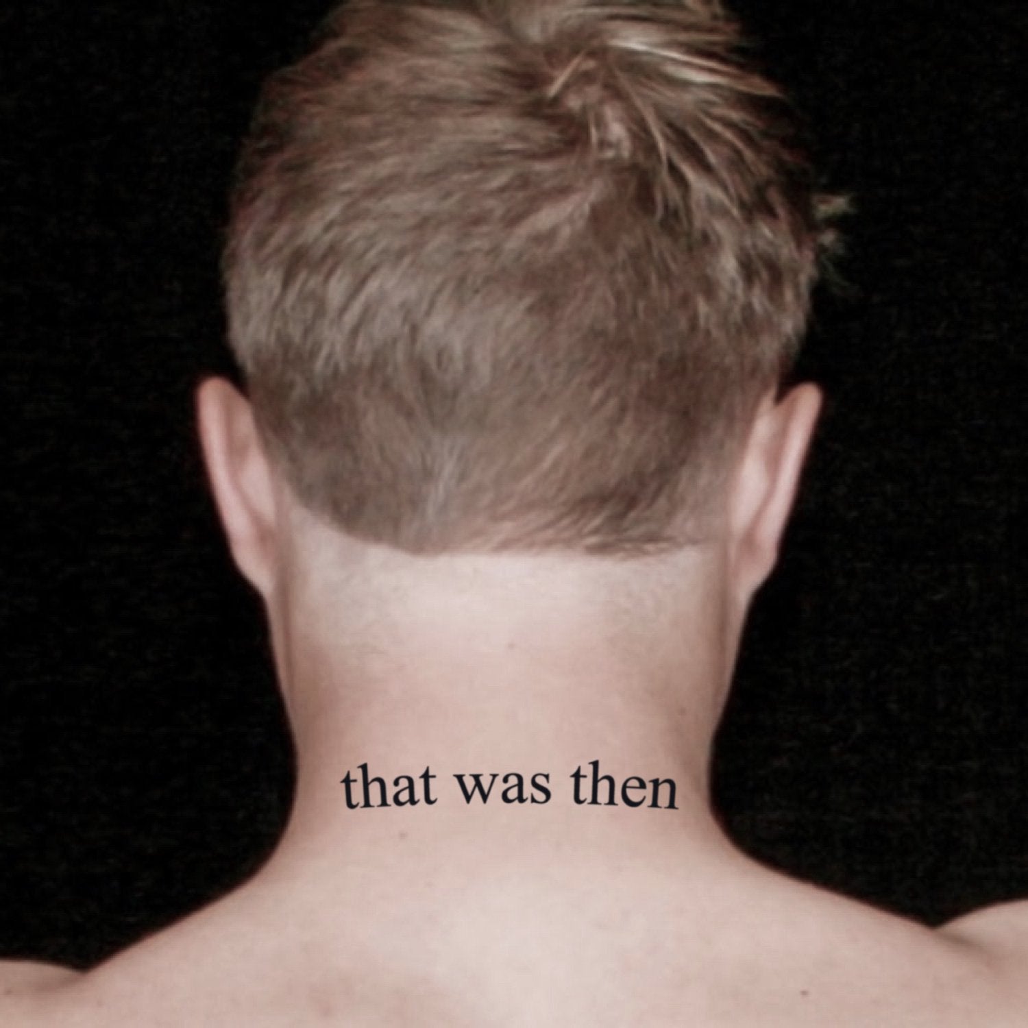 fake medium bon iver that was then lettering temporary tattoo sticker design idea on neck