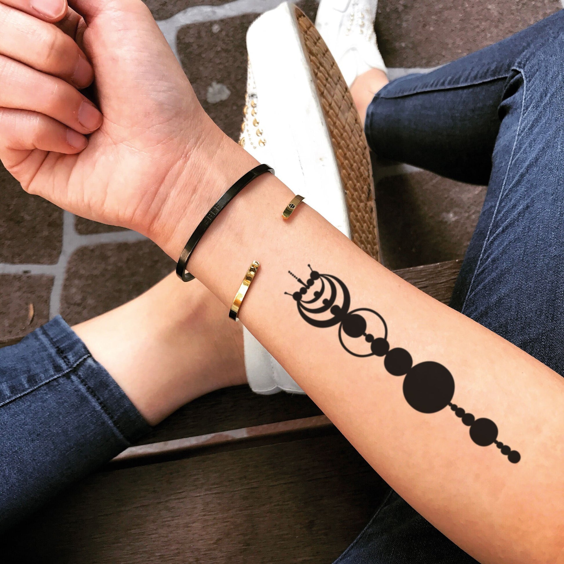 Crop Circle Temporary Tattoo Sticker - OhMyTat