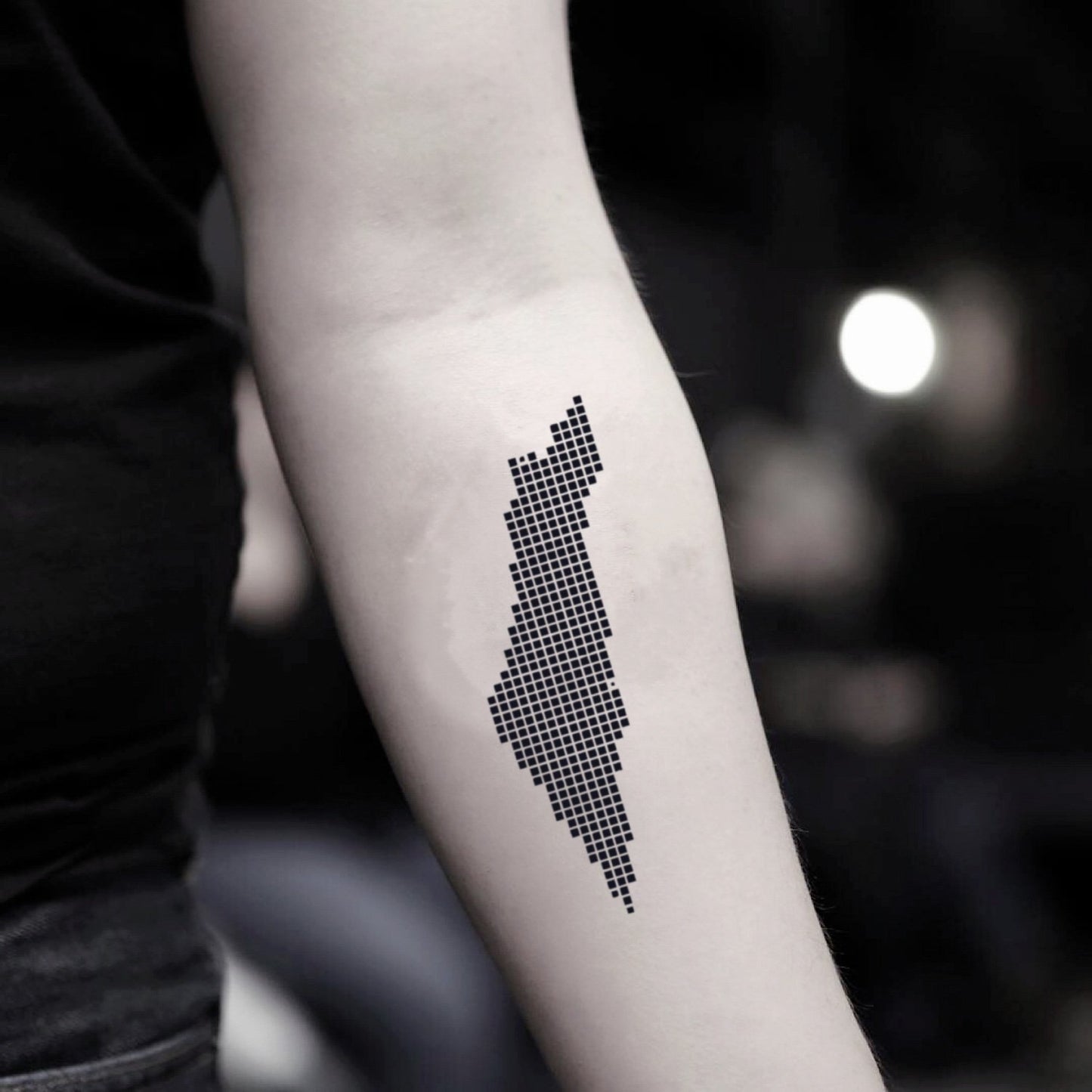 fake medium palestine minimalist temporary tattoo sticker design idea on inner arm