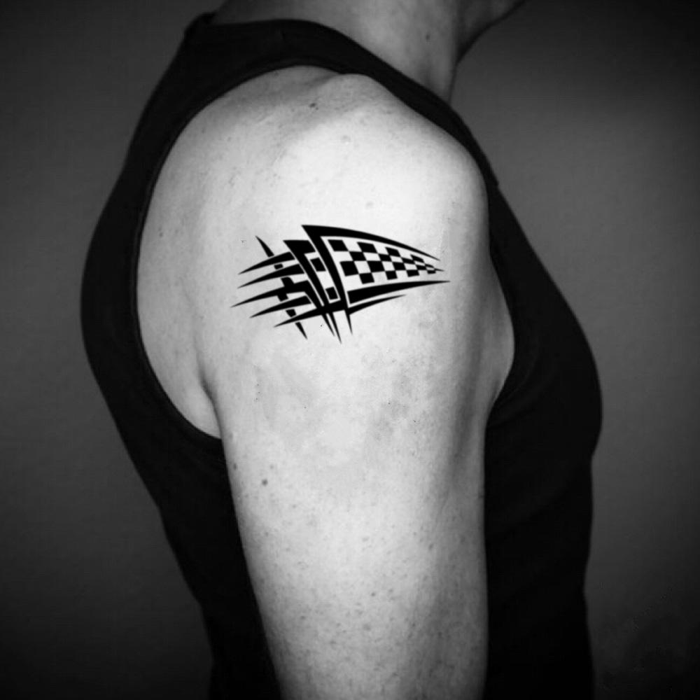 40 Checkered Flag Tattoo Ideas For Men  Racing Designs  Flag tattoo  Tattoos Cool tattoos for guys