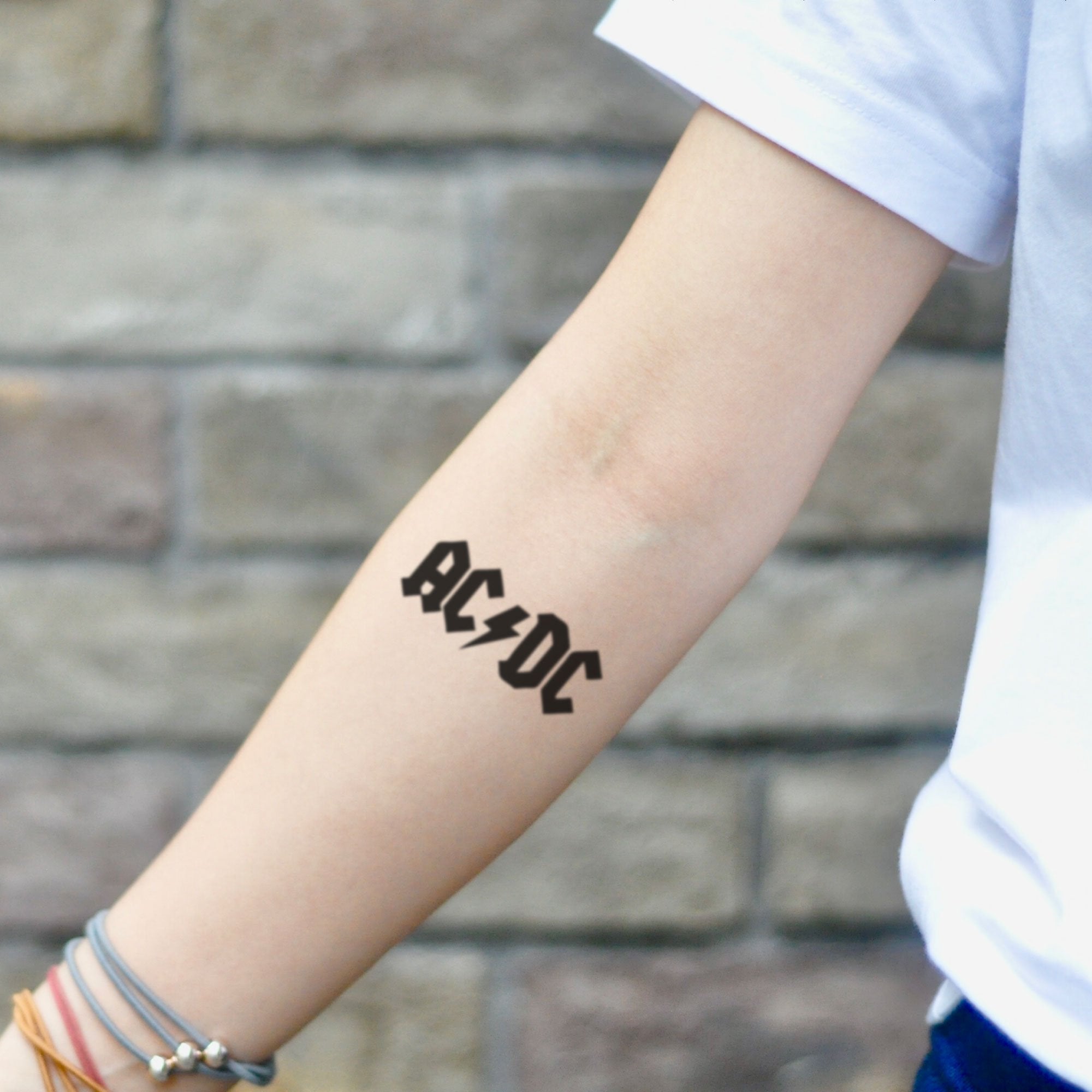 Ac Dc Temporary Tattoo Sticker - OhMyTat