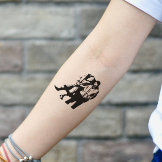 fake small eternal sunshine of the spotless mind illustrative temporary tattoo sticker design idea on inner arm