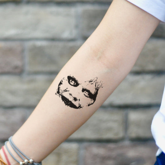fake small exorcist extra horror movie extraordinary portrait temporary tattoo sticker design idea on inner arm