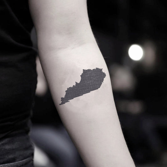 fake small kentucky minimalist temporary tattoo sticker design idea on inner arm