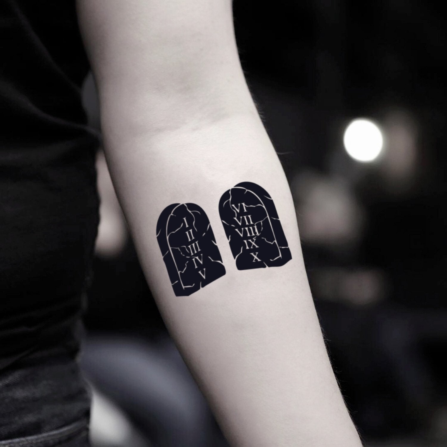 Commandments Tattoos Ten Commandments Temporary Tattoo Sticker - OhMyTat